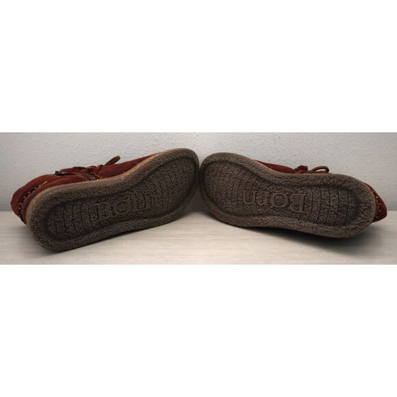 Born BR0027644 Women's Sz 6M Dark Red Distressed Calyn Suede Booties - Picture 3 of 15